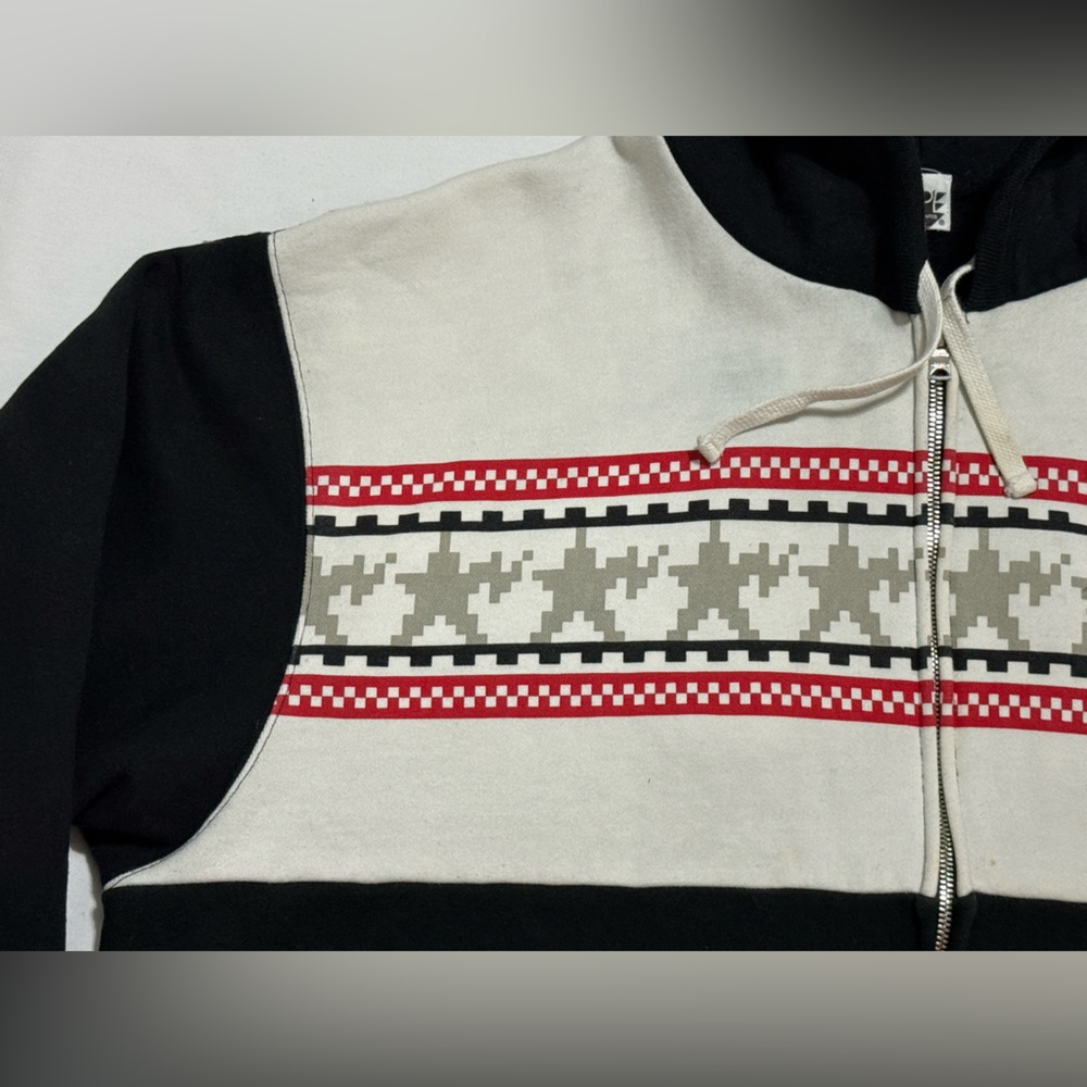 VTG A Bathing Ape BAPE Digital Print Y2K Stars Nigo Parka Zip Hoodie RARE BLACK - Picture 2 of 16
